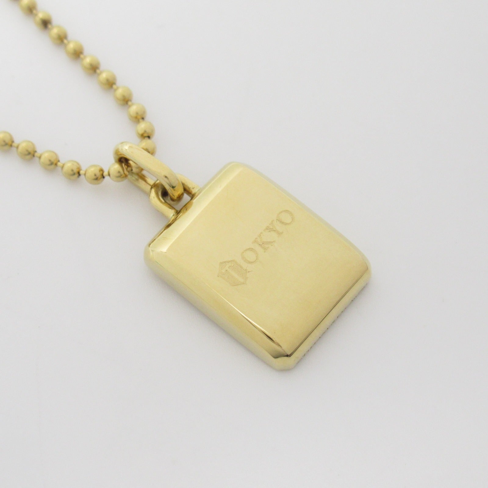 Tiffany TIFFANY&CO manufacturers square necklace necklace jewelry K18 (yellow g) men ladies gold