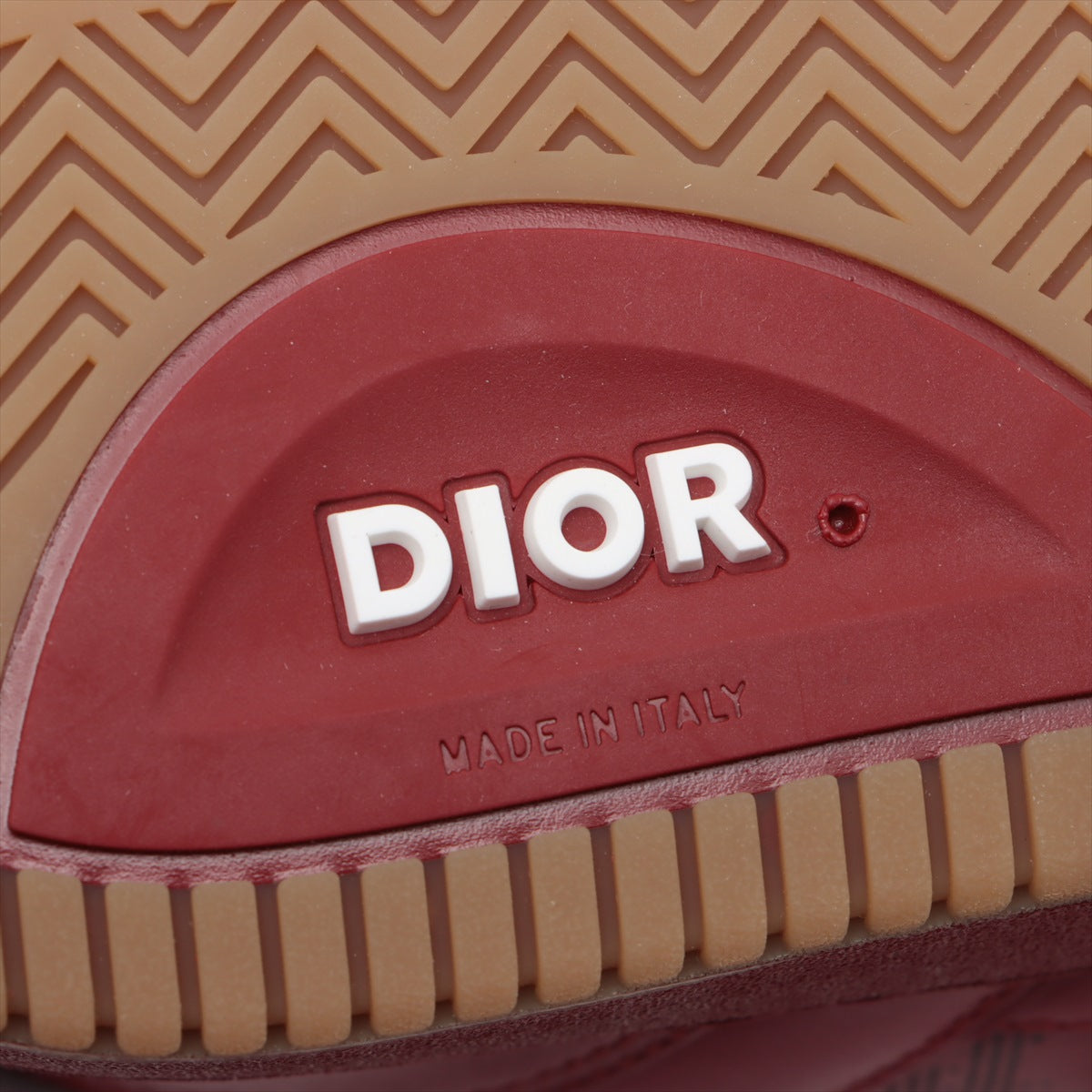 Dior Oblique Leather Trainers 41  Red NV0421