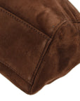 Prada Brown Suede Shoulder Bag