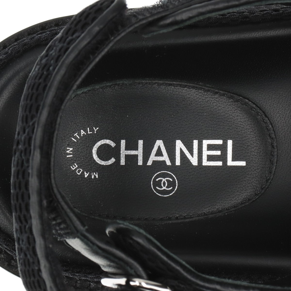 Chanel Coco Mesh Sandals 36  Black G35927