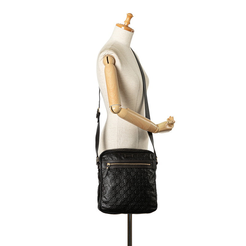 Gucci GG Shoulder Bag 201448 Black Brown Leather  Gucci