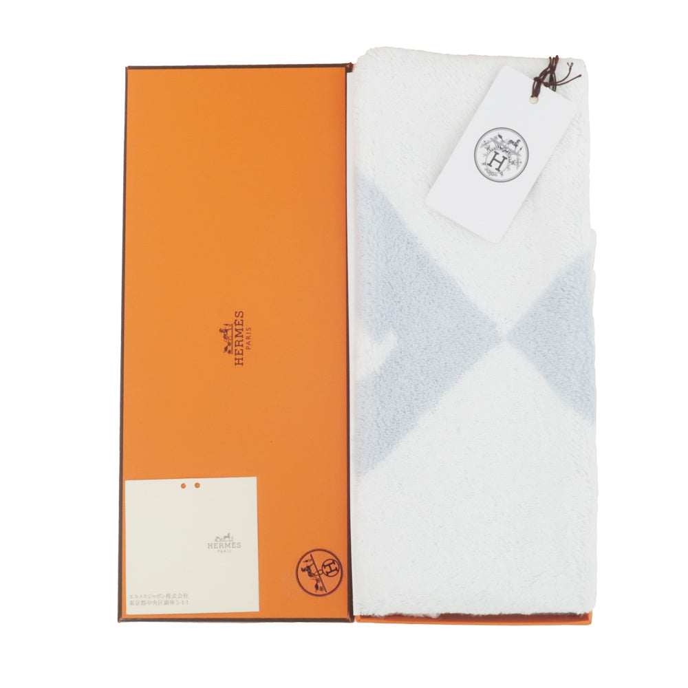 Hermes Avalon Handwear White x Water Color Cotton Small New Until Used]  Avalon Quality Weda