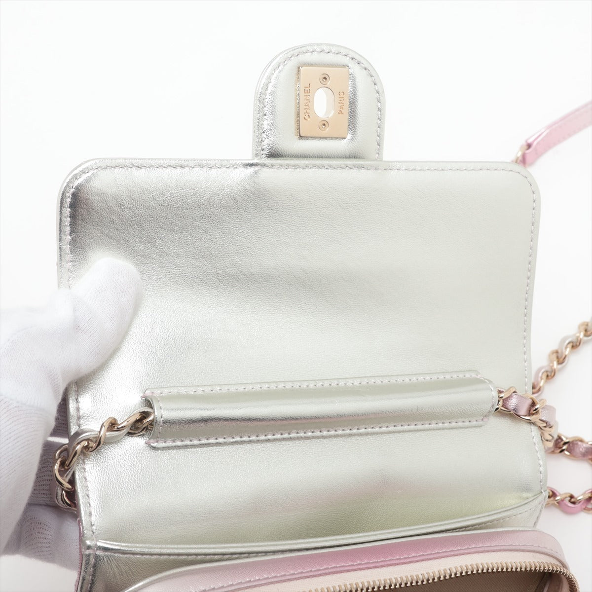 Chanel Lambskin  Chain Shoulder Bag  Pink G  AS3002
