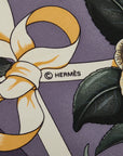 Hermes Carré 90 Fleurs de l'Opera Opera Flowers SCalf Grey White Multicolor Silk  Hermes