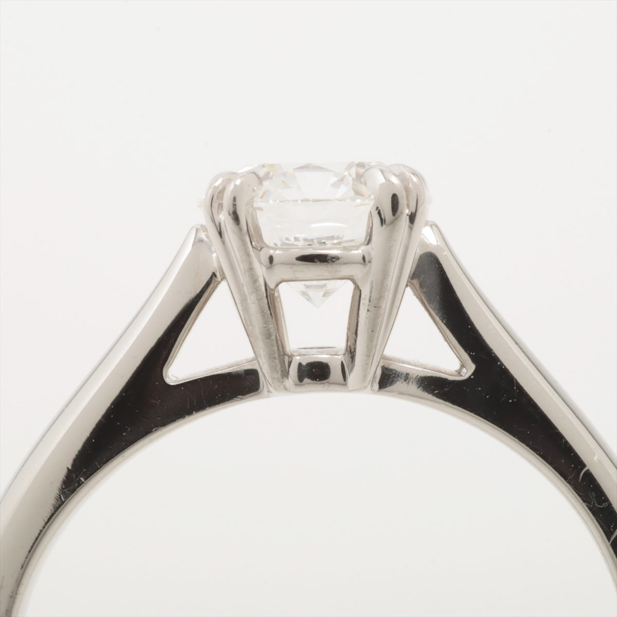 Harry Winston Solitaire Diamond Ring Pt950 3.7g 0.71 F VS2 EX NONE NONE