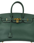 Hermes Green Ardennes Birkin 35 Handbag