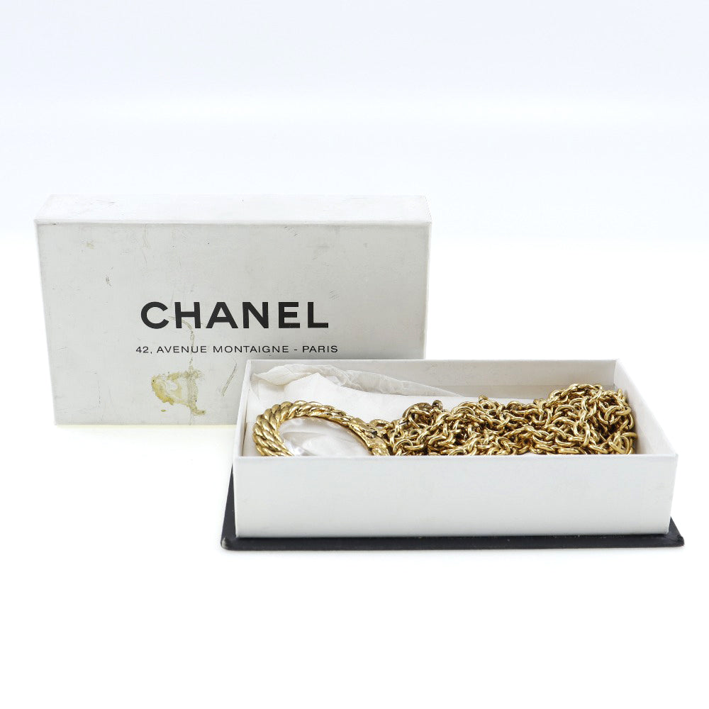 CHANEL Loupé Necklace Double Chain Vintage G  French made  106.5g Loupe  Secondary Loupé Collar