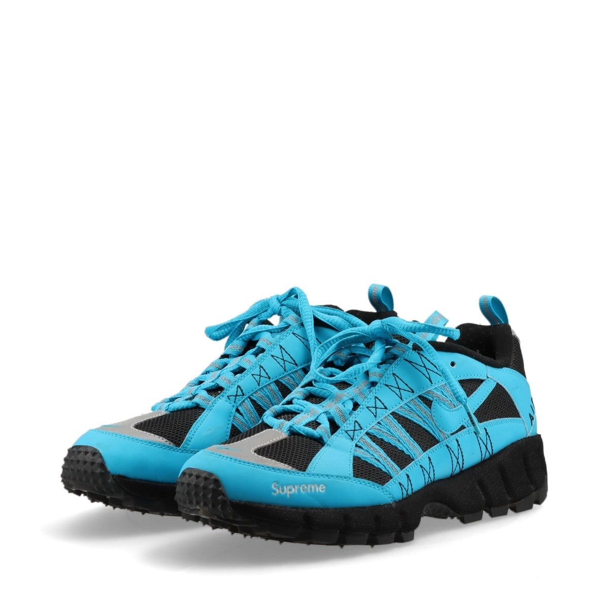 Nike x Supreme Yale Humara 17AW Leather x Mesh Sneaker 26.5cm Men Blue x Black 924464-400
