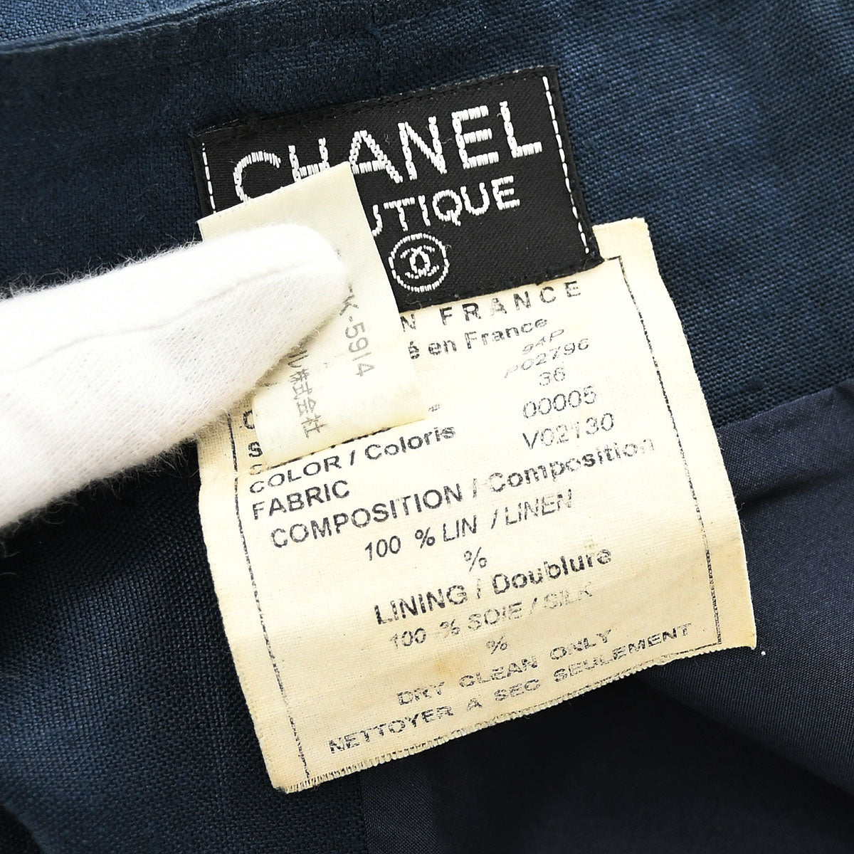 Chanel Spring 1994 CC-button pencil skirt 