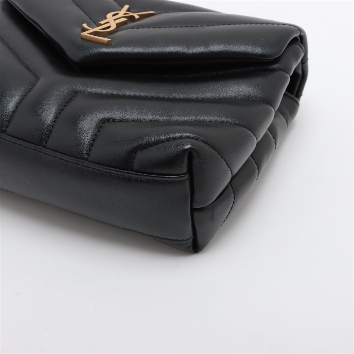 Saint Laurent  Rule Leather Shoulder Bag Black 467072 RUB