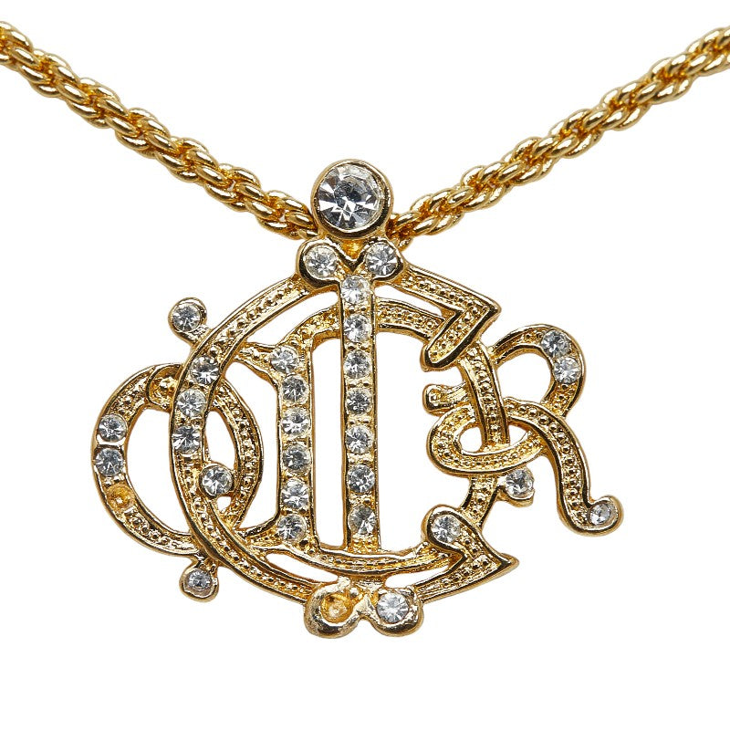 Dior emblem line stone CD logo necklace g mechy ladies Dior