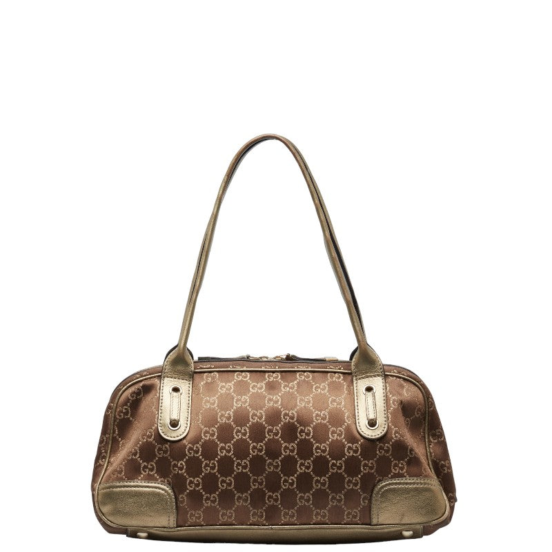 Gucci GG Canvas  Handbag Shoulder Bag 161720 Brown G Canvas Leather  Gucci