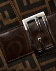 Fendi Zucca Mamma Shoulder Bag 2348 Brown Canvas Leather  Fendi