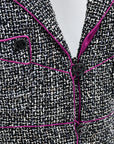 Chanel Single Breasted Jacket Purple