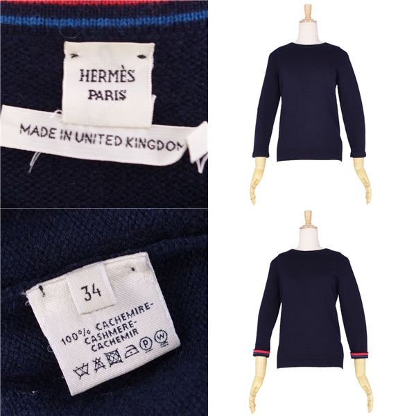 Hermes Nitted SWEATER LONGSLEAVE CASIMIA 100% TOPS LADY 34 (S equivalent) NAIBY  SI MARKET