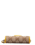 Gucci GG canvas double fed wallet roundfooner compact wallet 346056 beige yellow canvas leather ladies GUCCI