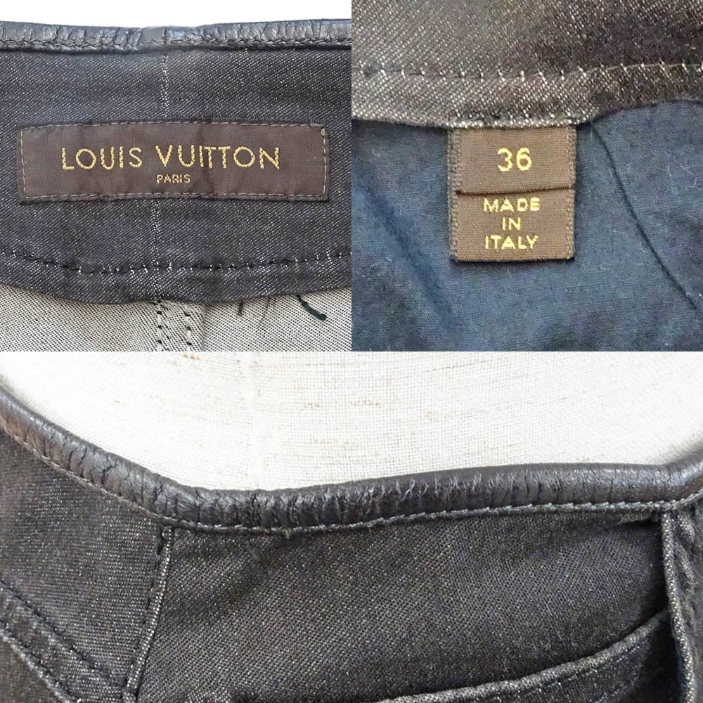 Louis Vuitton Monogrammic  Denim 36 Black Cotton Italian Clothes Clothes Women&#39;s Women&#39;s Wedding