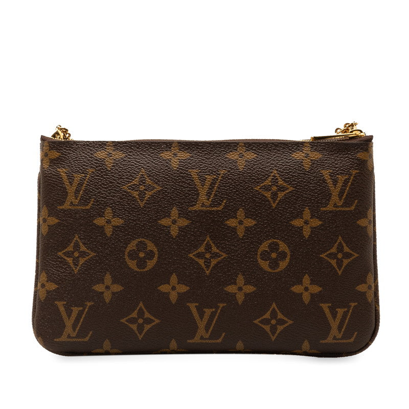 Louis Vuitton Monogram Pochette Double  Vivienne Chain Shoulder Bag M68486 Brown Multicolor PVC Leather  Louis Vuitton