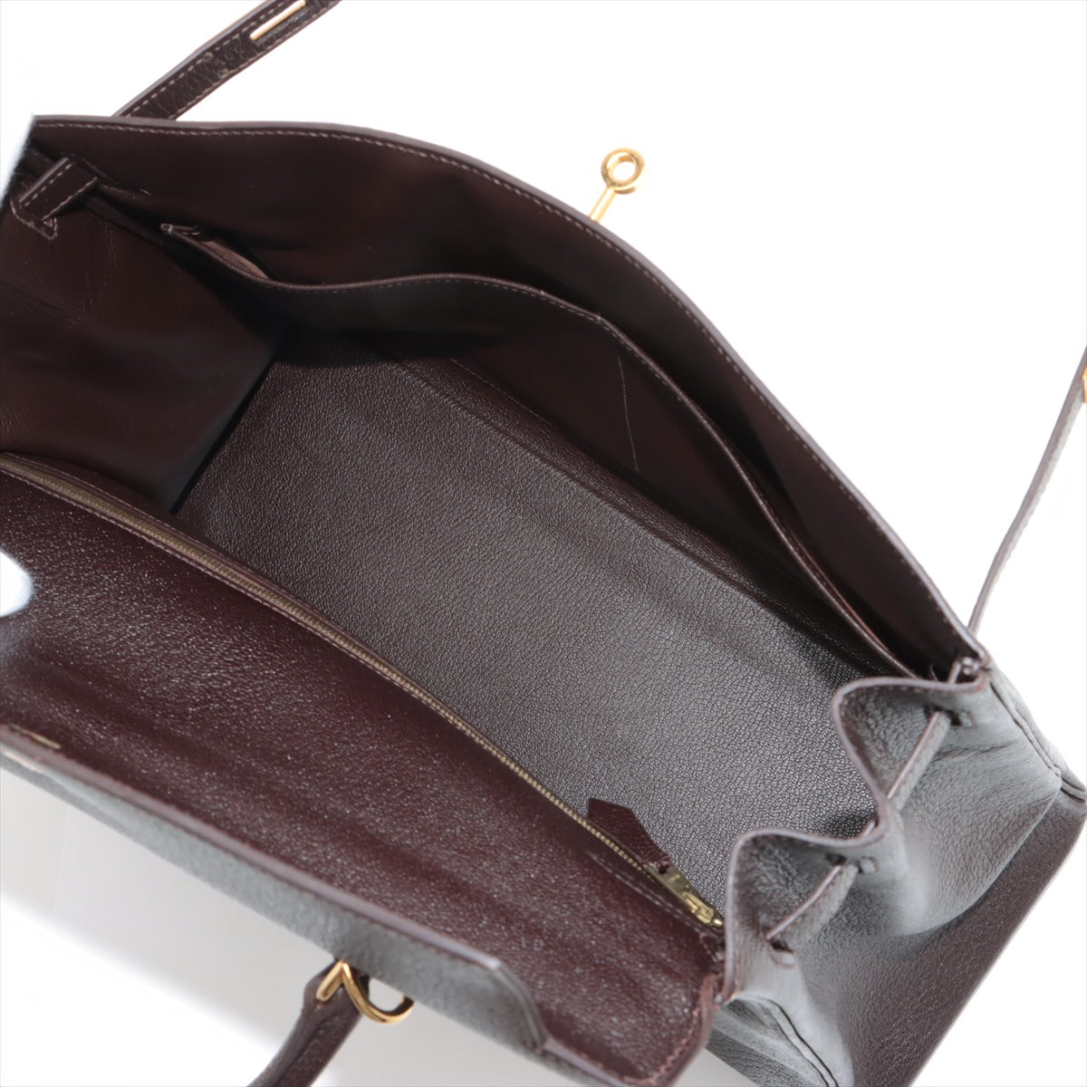 Hermes Kelly 35 Handbag Calf Chocolate G  G2003