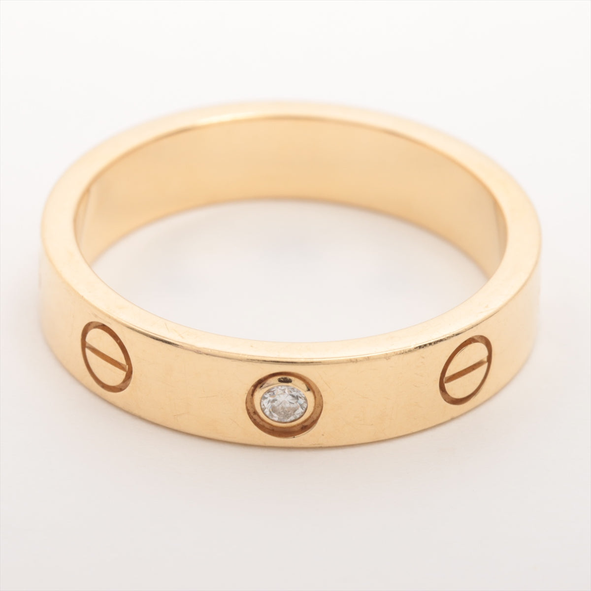 Cartier Mini-Love 1P Diamond Ring 750 (YG) 4.8g 52