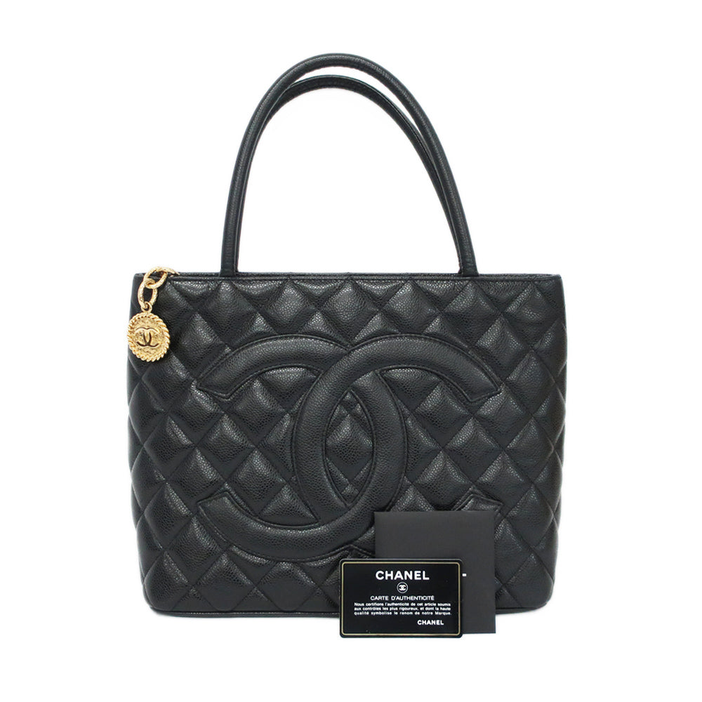 Chanel ed Tortus Caviar S Black G  Black GD Bag A01804 Coco