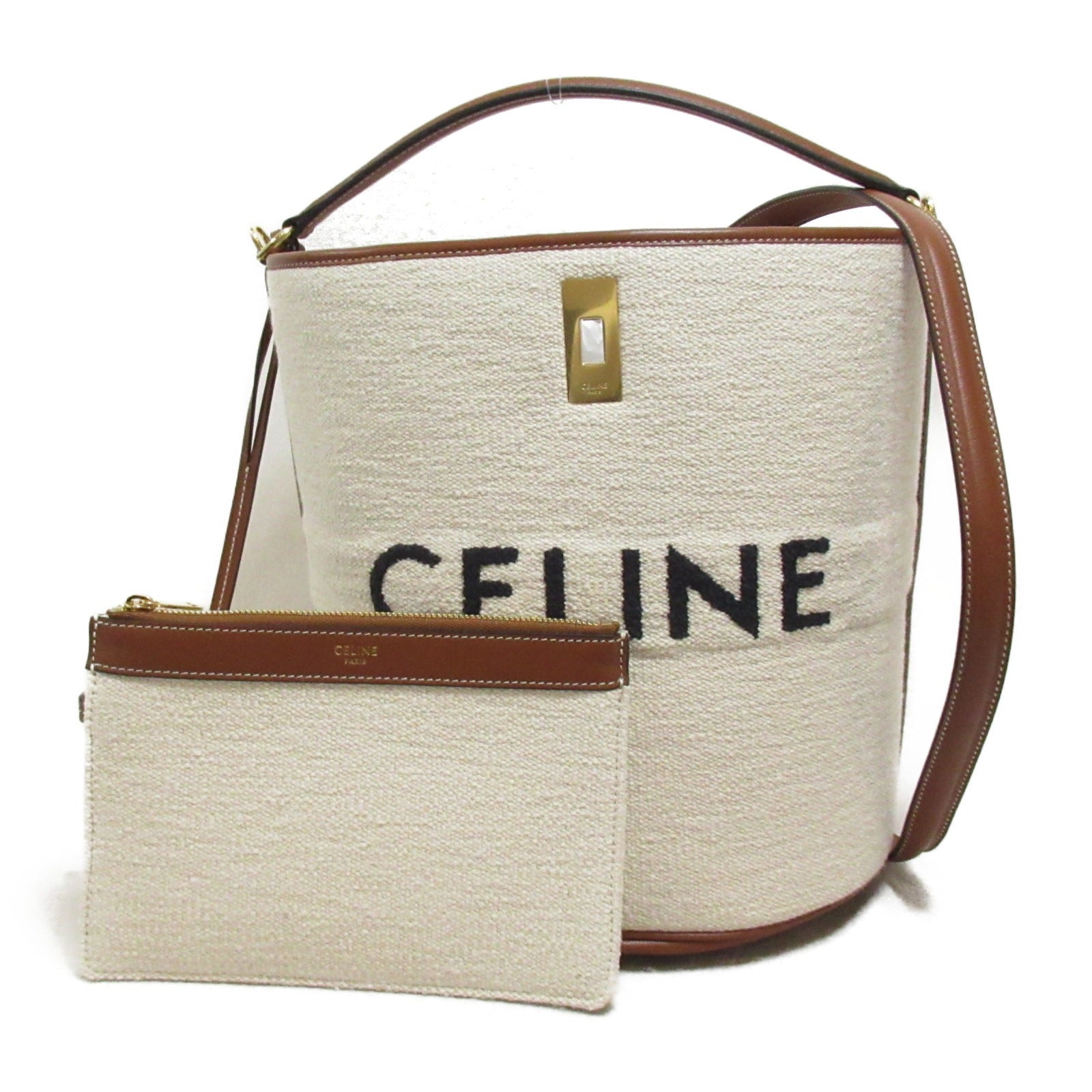 Celine Celine 2w Shoulder Bag 2way Shoulder Bag Cotton Nylon  Natural/Tan 195572ERH02NT