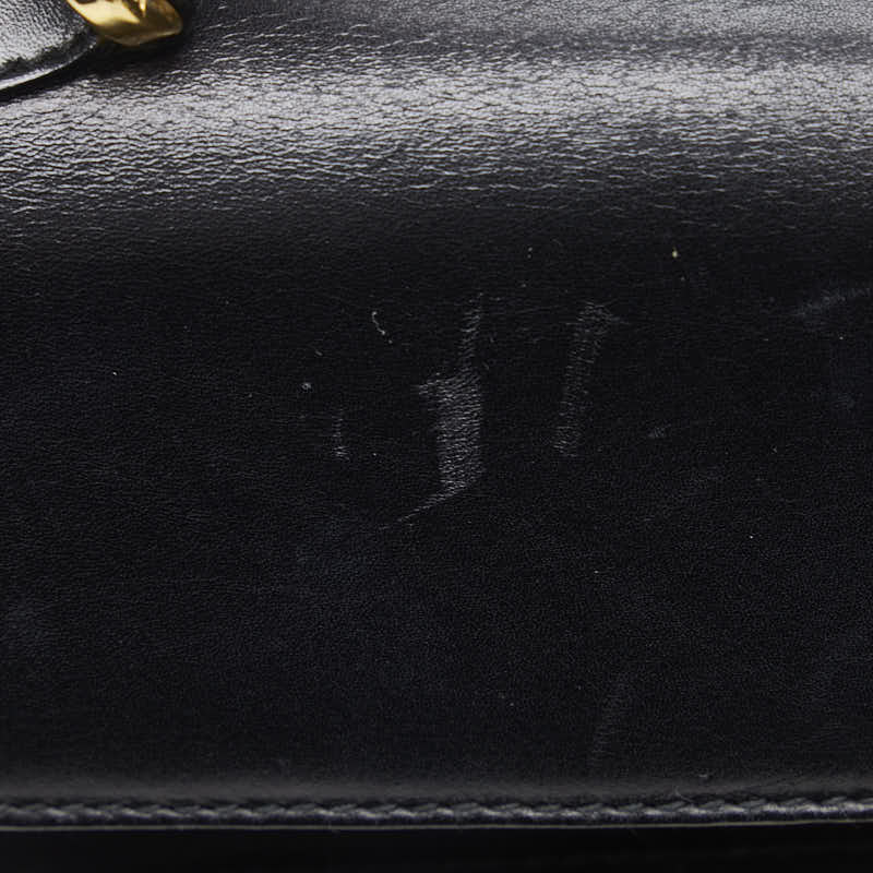 Salvatore Ferragamo Handbag 2WAY Black Leather Canvas  Salvatore Ferragamo
