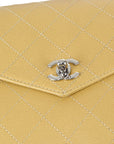 Chanel 1997-1999 Letter Flap Handbag Beige Caviar