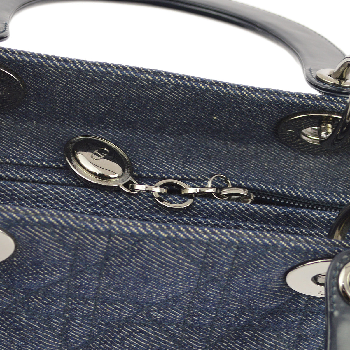Christian Dior Navy Lady Dior Cannage 2way Shoulder Handbag