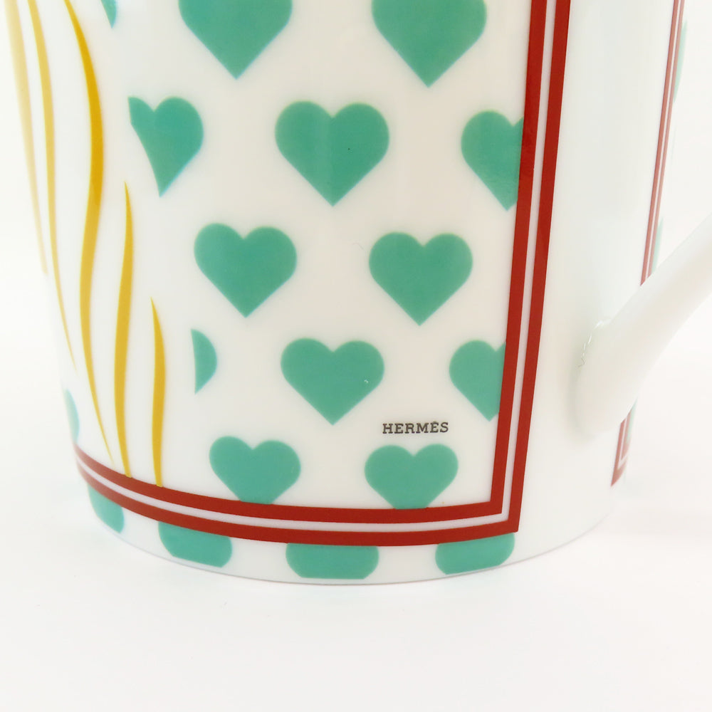 HERMES Hermes Magg Cup Quadriga Pop Cadrige Heart Cloth White Horse Tableware Quadrige Pop Cup Dining chen Other Unused  Wade Quality