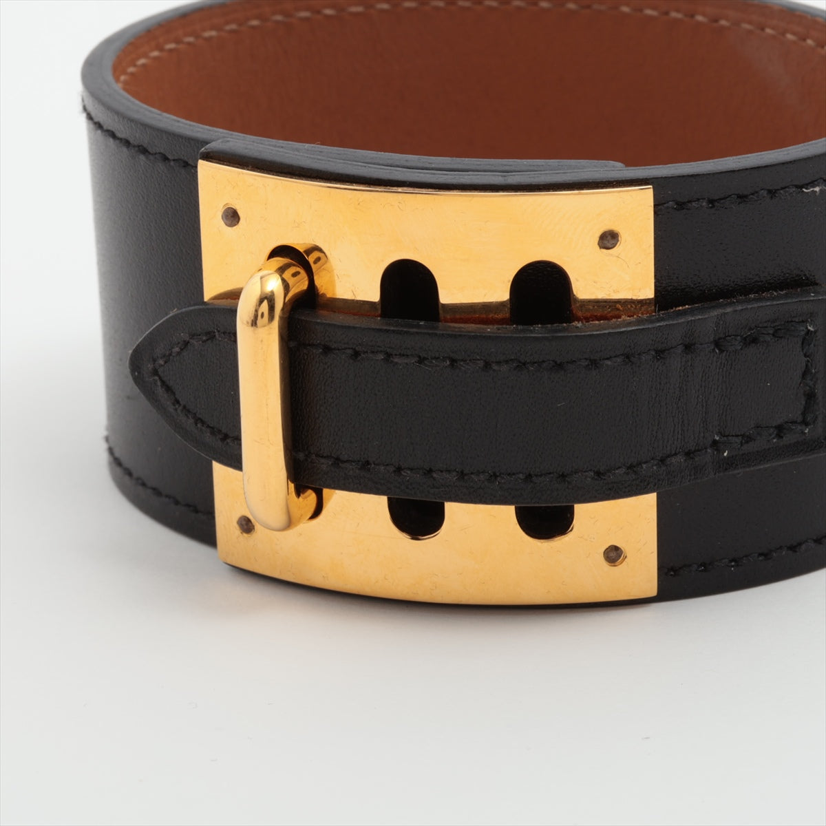 Hermes Kelly Bangle R2014 Bungalow Leather Black