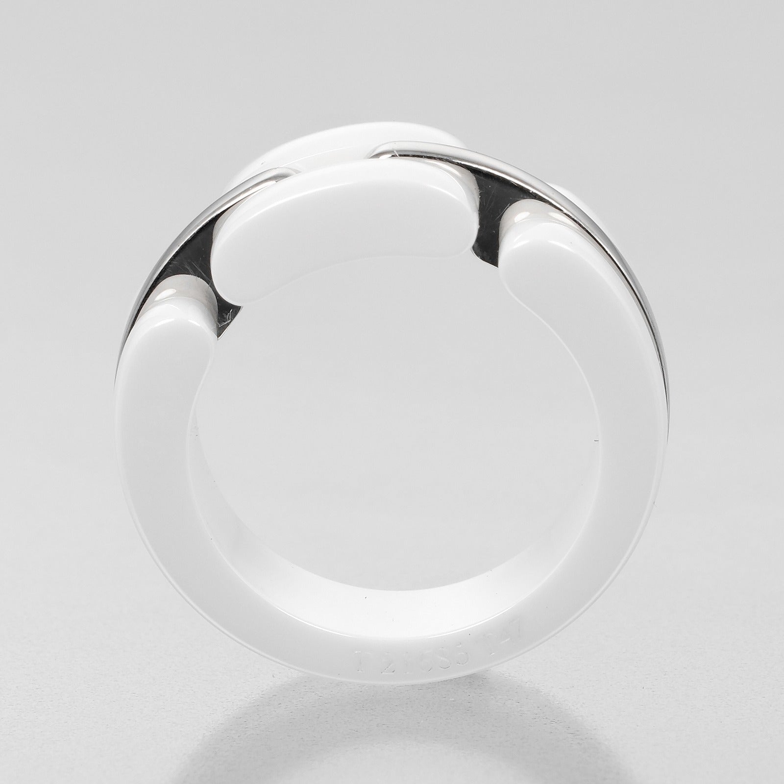 Chanel Ultra Collection 6.5 Ring Ring K18 WG White G White Ceramic  6.34g