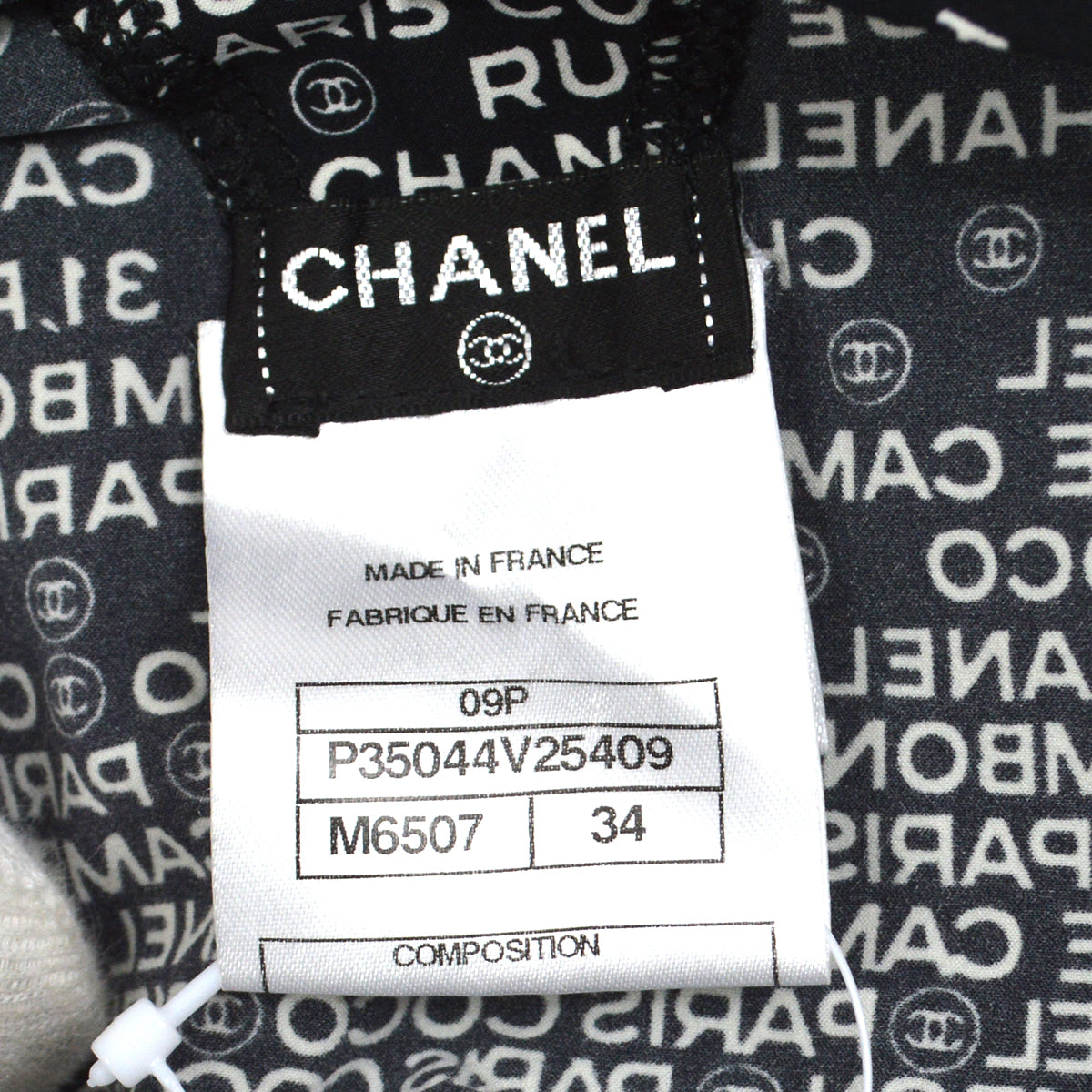 Chanel 2009 Spring logo-print V-neck T-shirt 