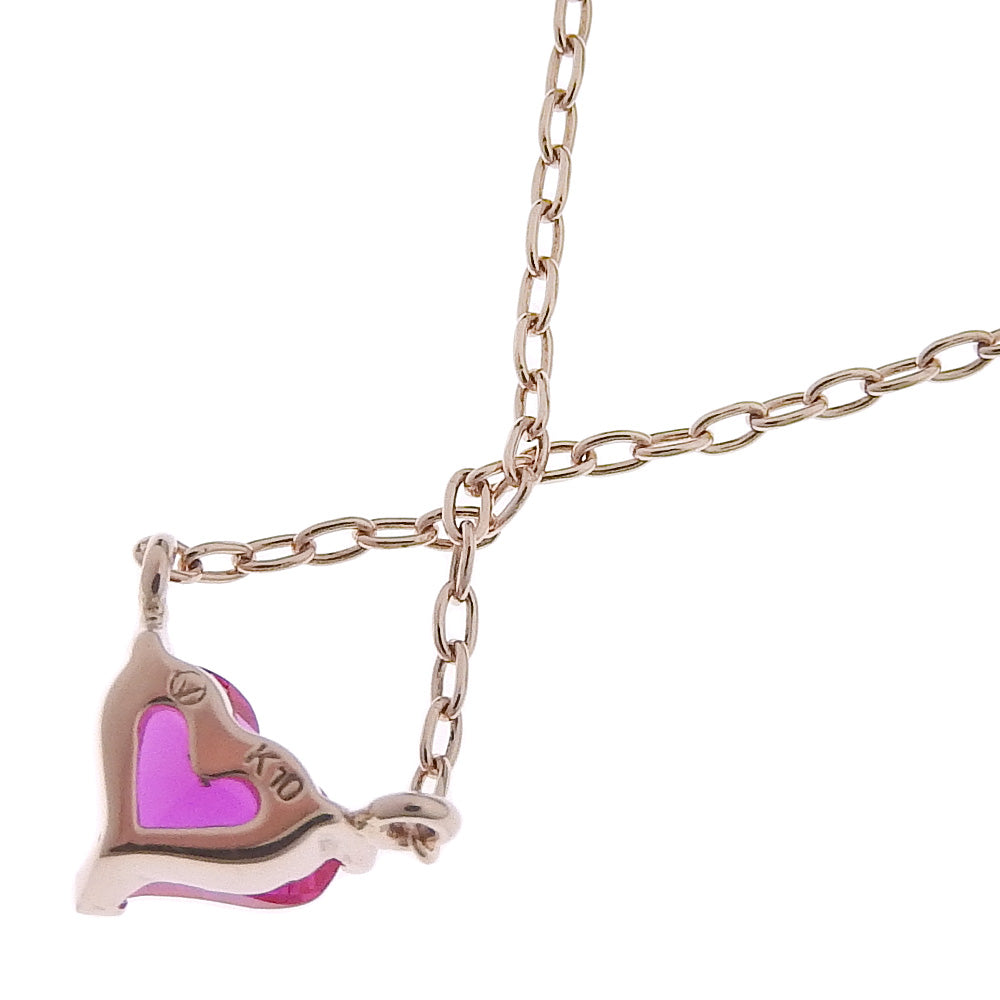 VANDOME heart necklace K10 pink g Japanese made about 1.4g heart ladies  in quality