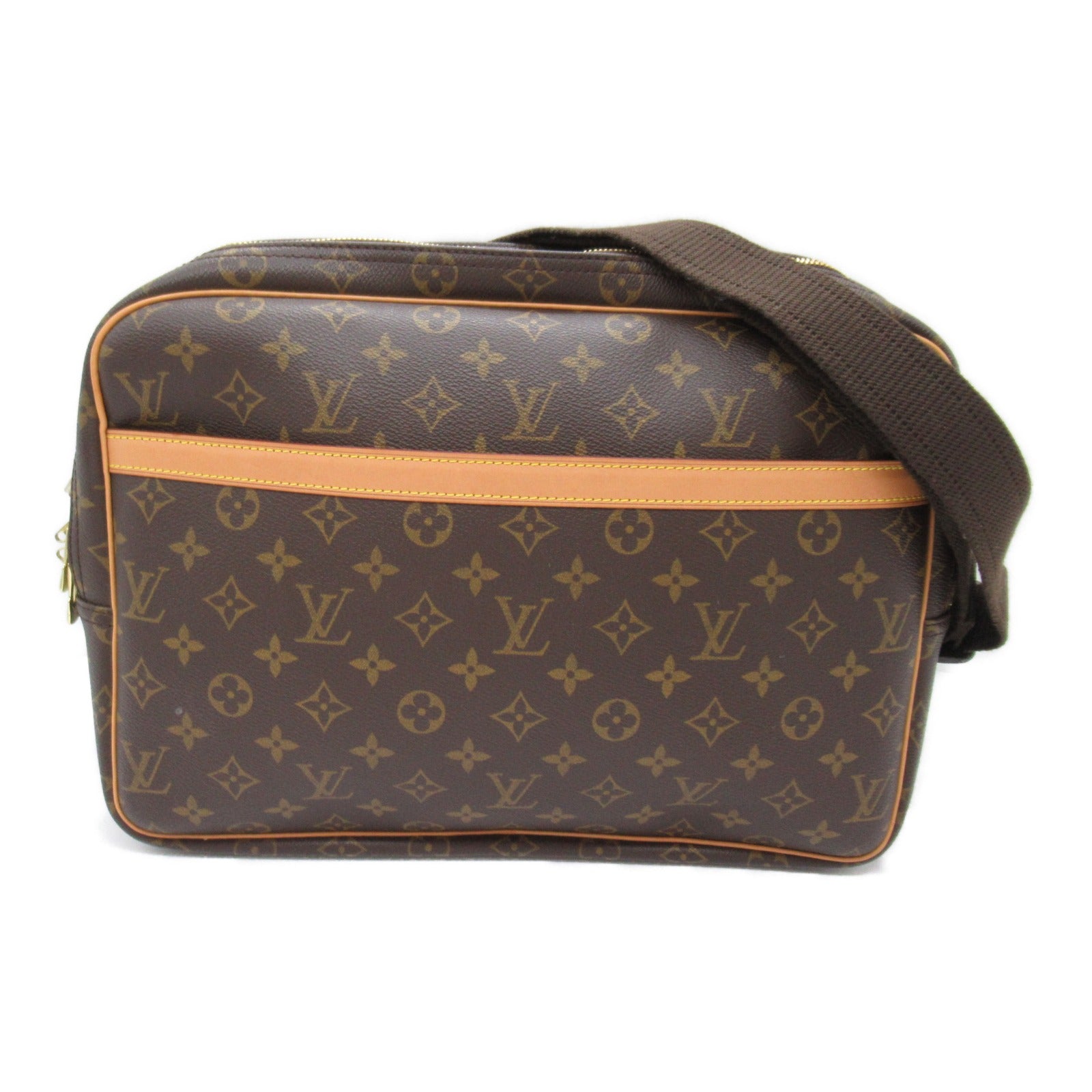 Louis Vuitton Reporters GM Shoulder Bag PVC Coated Linen Monogram  Brown M45252