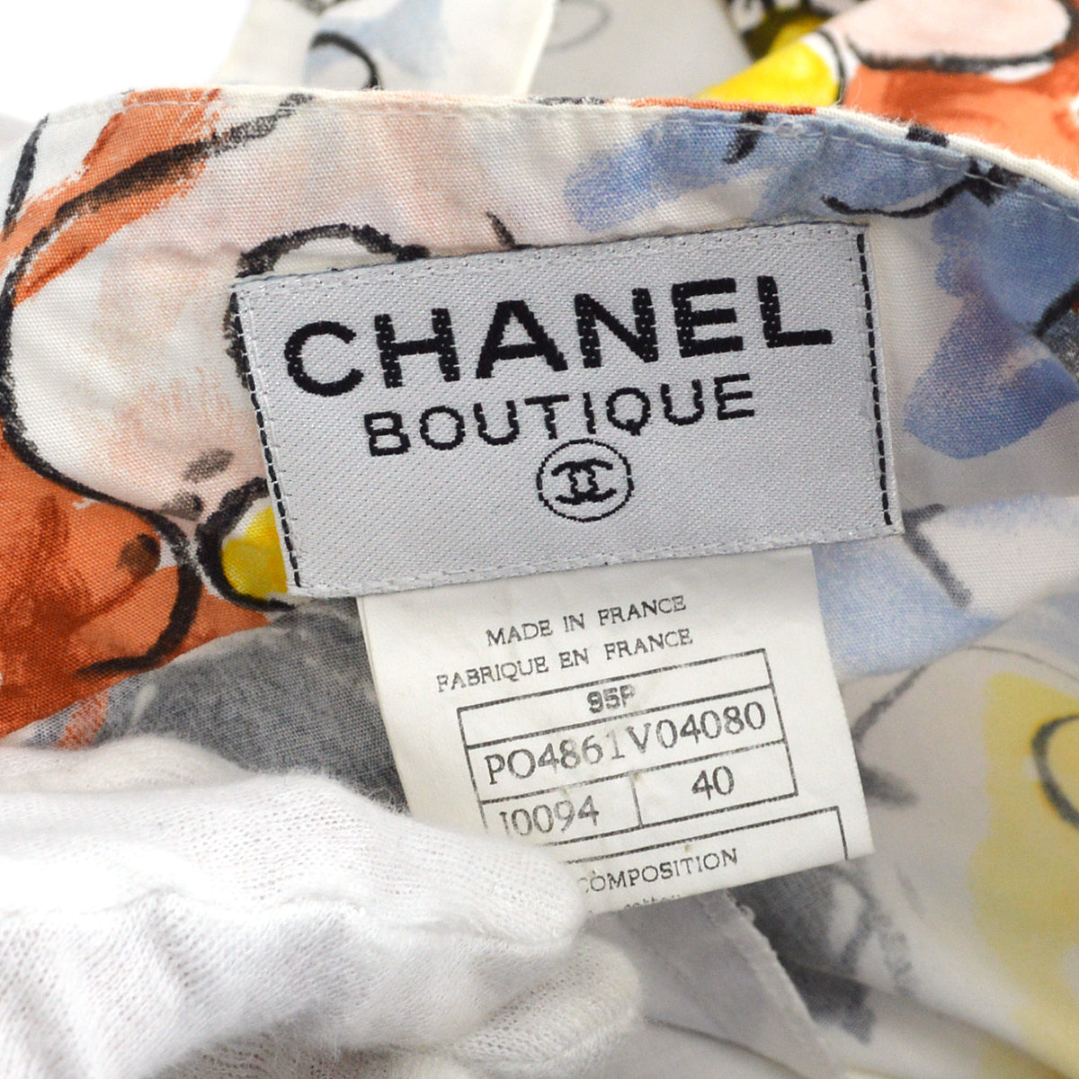 Chanel Spring 1995 Print Sleeveless Dress 