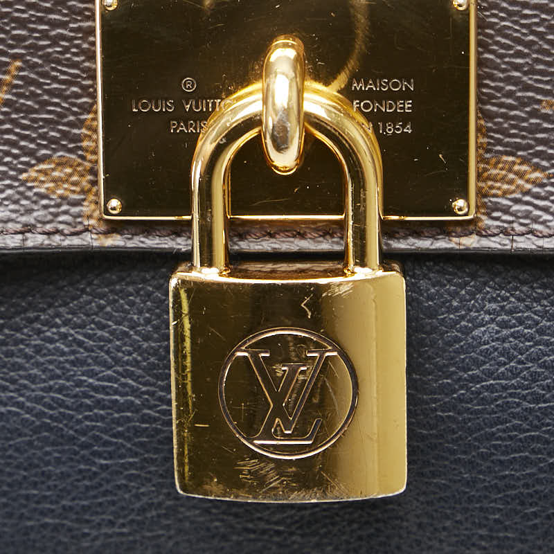 Louis Vuitton Monogram Marinian Handbag 2WAY M44259 Brown Noir PVC Leather  Louis Vuitton