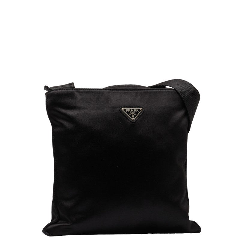 Prada Triangle Logo  er  Shoulder Bag Black Nylon  Prada