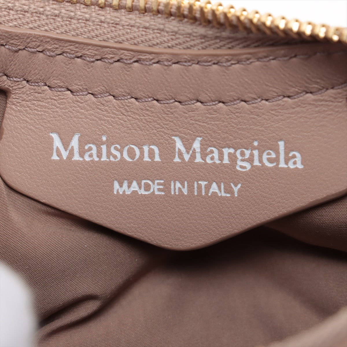 Maison Margiela Gramsum Leather Chain Shoulder Bag Pink Beige