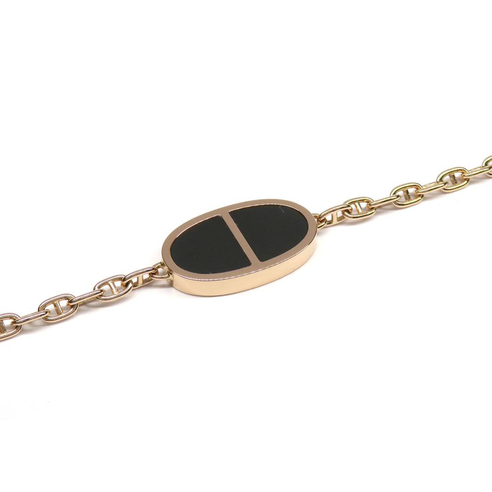 Hermes Bracelet Shenudankur Verso 750PG Pink G RG Rose Gold Black Ceramic SH  Jewelry Accessories Beauty Cleansed