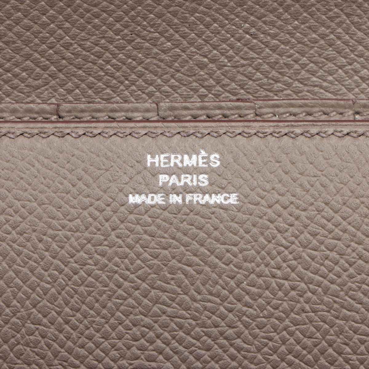 Hermes  12 Epsom Compact Wallet Etoupe Silver