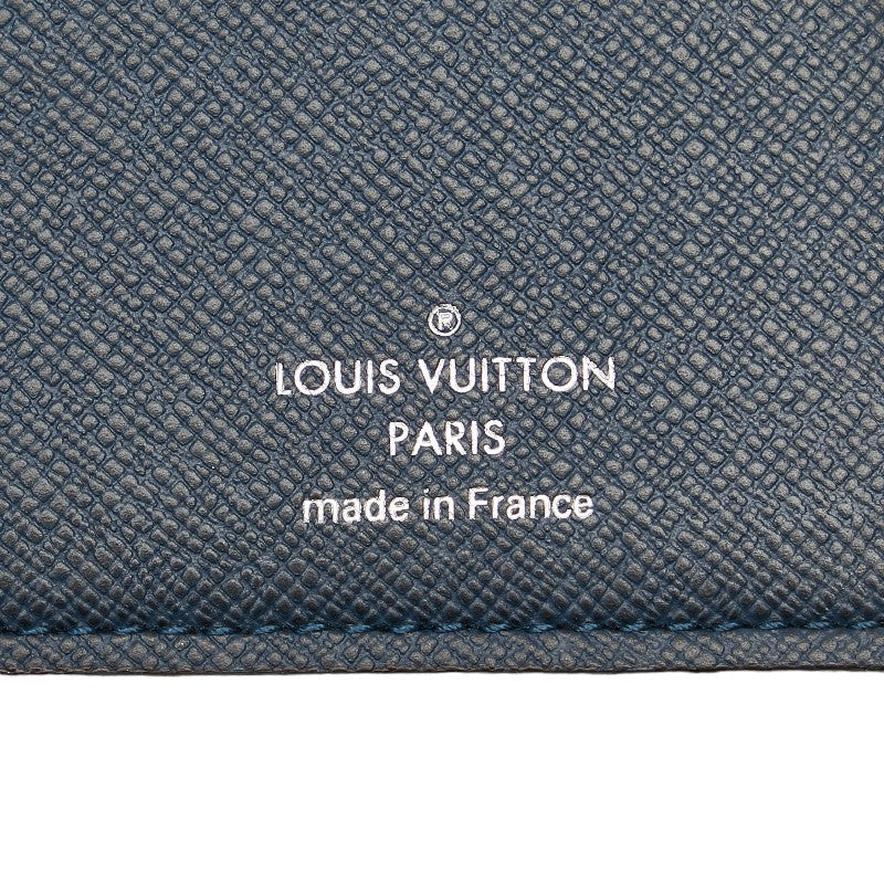 Louis Vuitton Taiga Portefolio Braza Long Wallet M30502 Navy Leather Mens Louis Vuitton