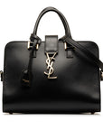 Saint Laurent Monogram Cabas Handbag 2WAY 568853 Black Leather  Saint Laurent