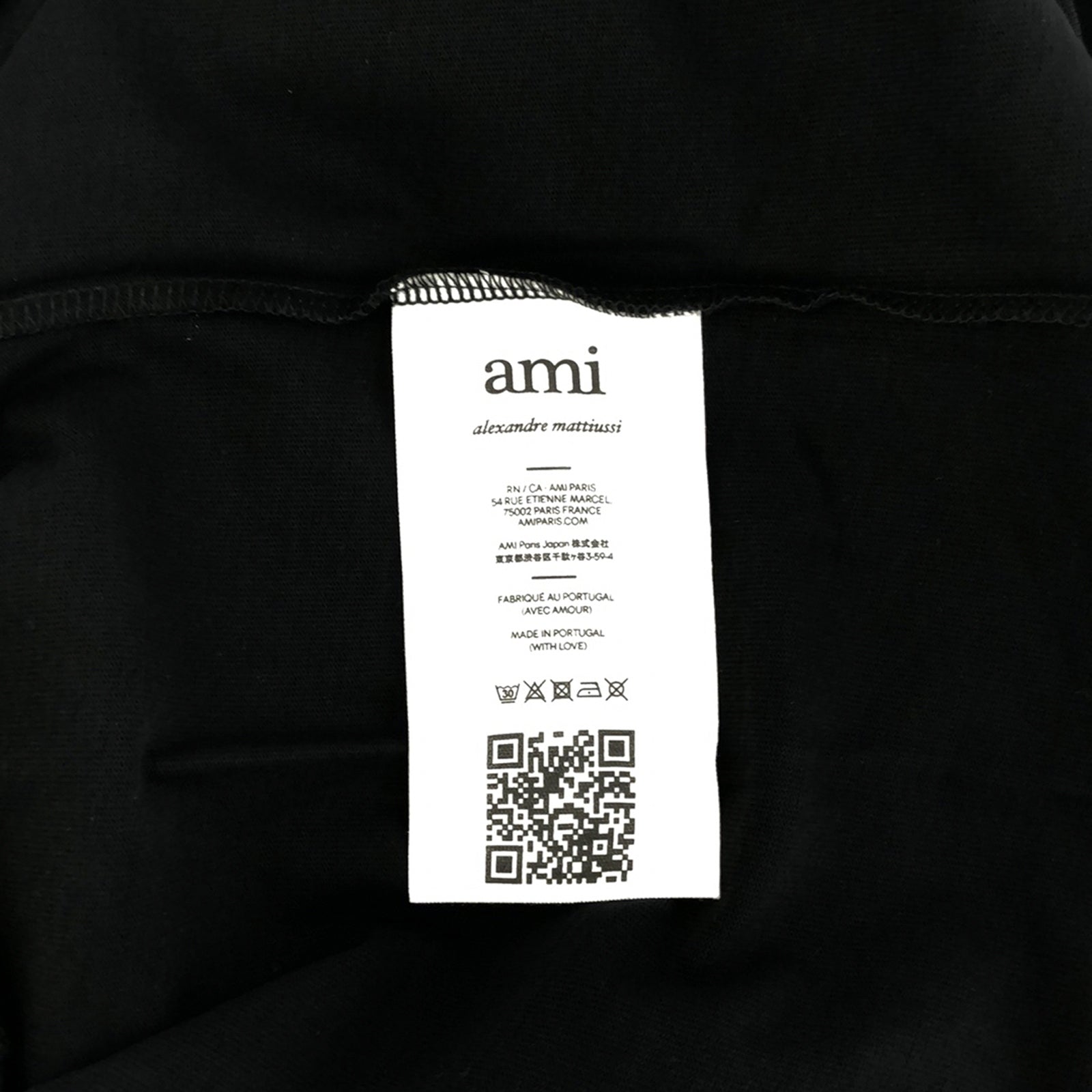 AMI AMI   Tops Cotton  Black UTS205.726001S
