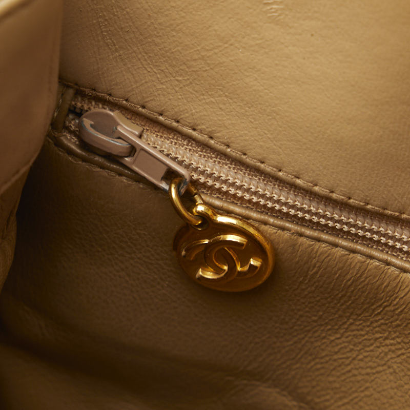 Chanel Matrasse Coco Handbag Beige Leather  Chanel