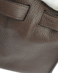 Hermes 2009 Brown Taurillon Clemence Jypsiere 34 Shoulder Bag