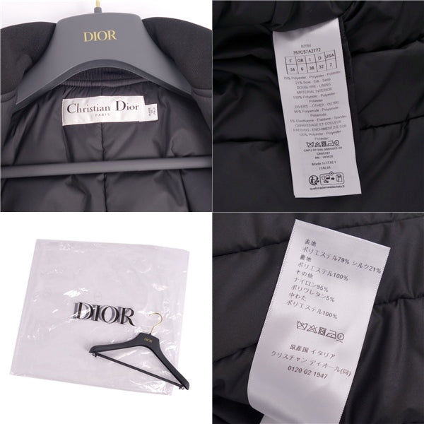 Christian Dior Jacket Bronze 2023 Bonburger Jacket Technical Silk  Cotton Bee Tissue Gaze Out  F34 USA2 I38 Black S