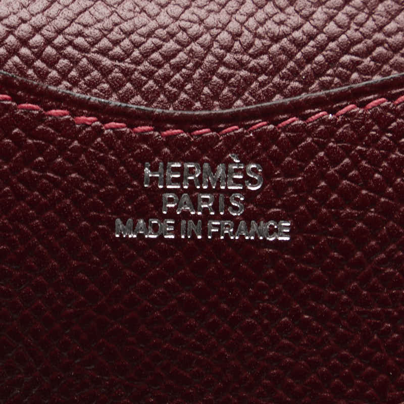 Hermes Red Leather Pancake Hermes  Hermes