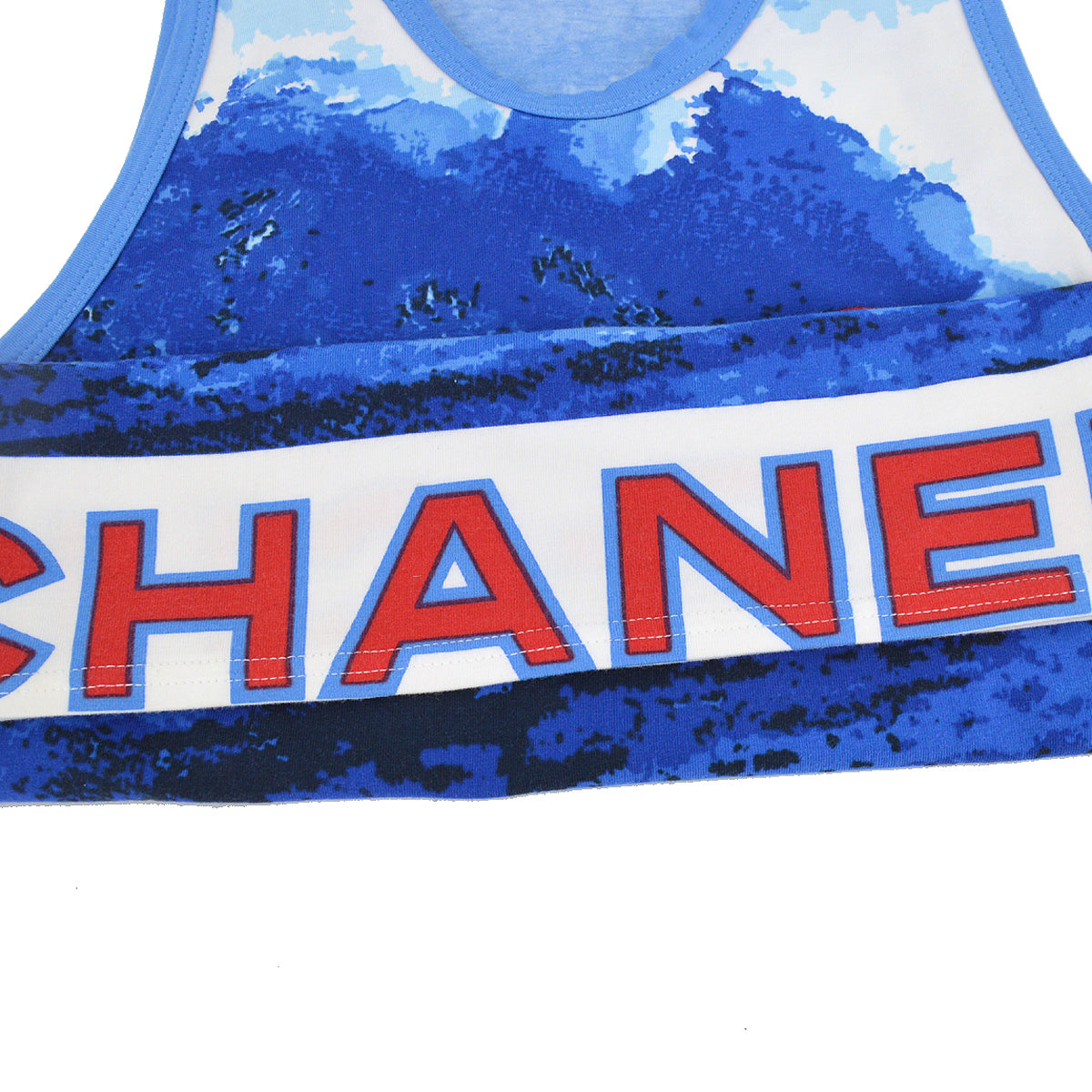 Chanel Surf Line Sleeveless Tops Blue 02S 