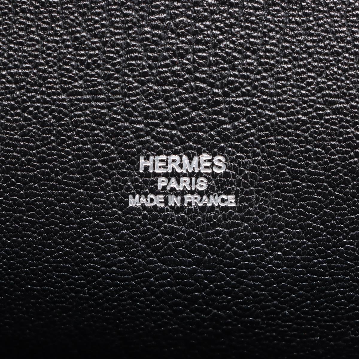 Hermes Zipsea 28 Triumphant Black Silver G  P2012